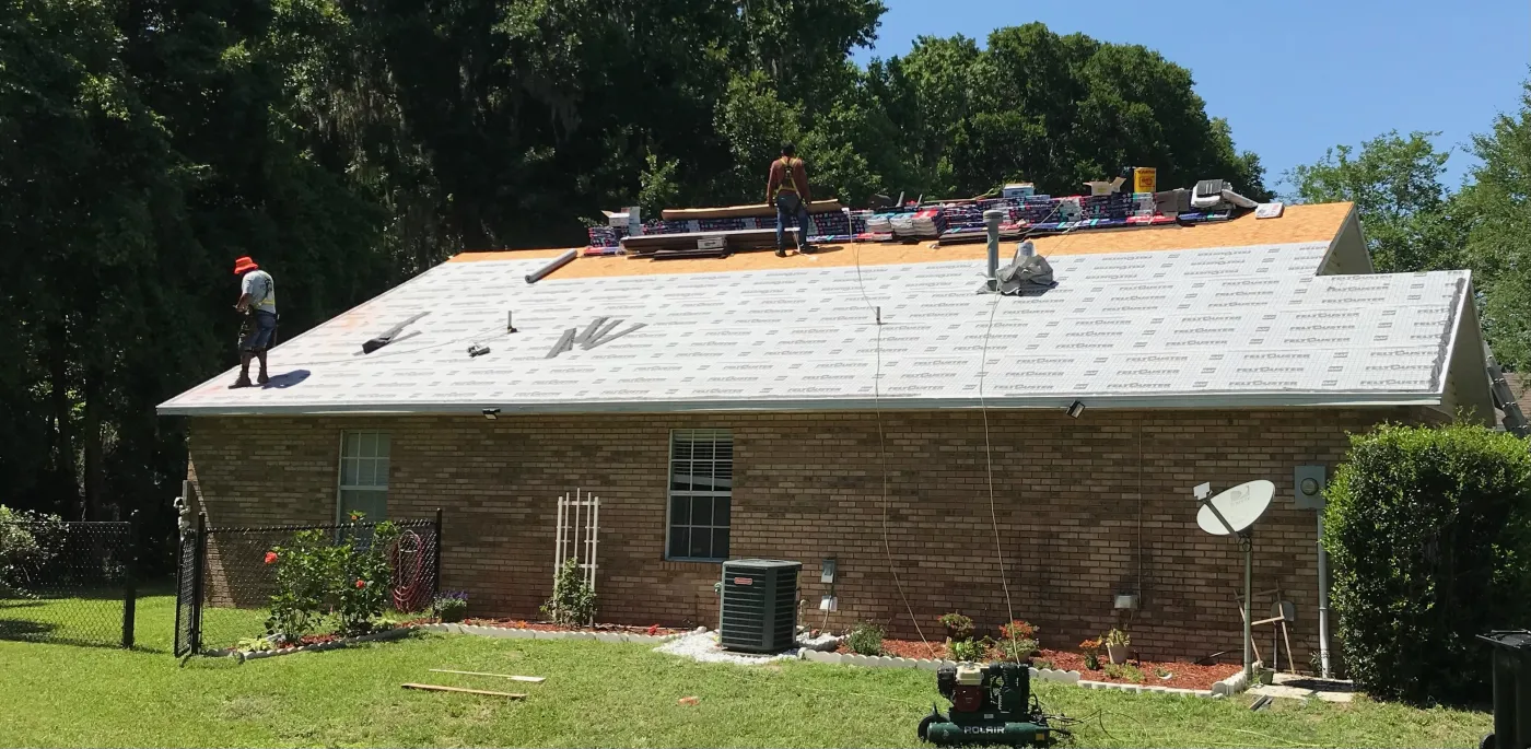GAF Roof Removal & Dry-In | Sentinel Roofing Alachua, FL Complete shingle removal and roof dry-in with GAF FeltBuster underlayment by Sentinel Roofing in Alachua, FL