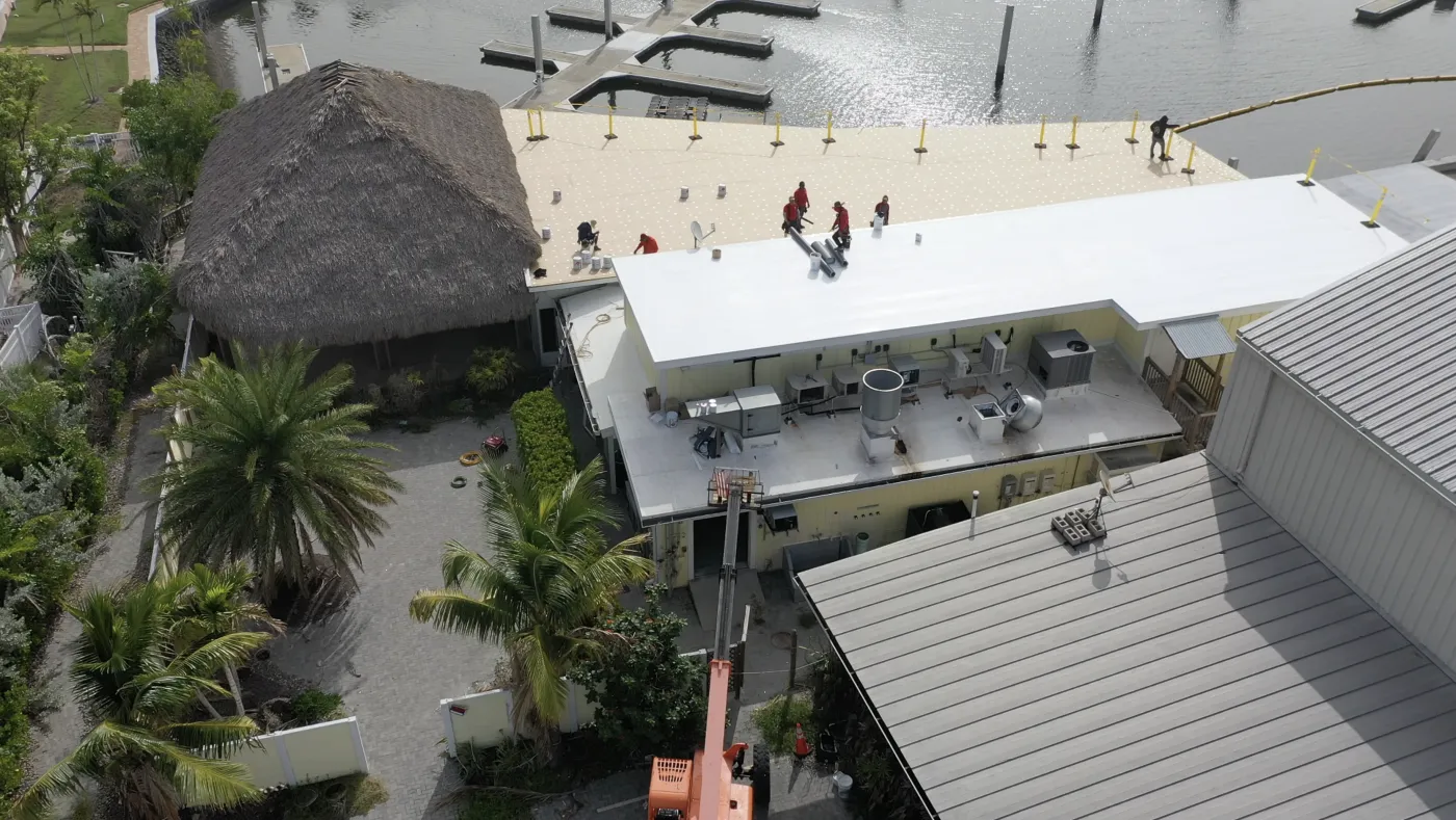 Commercial PVC Reroof Installation | Sentinel Roofing Lady Lake, FL Commercial PVC reroof with insulation and GAF roofing materials installed by Sentinel Roofing in Lady Lake, FL