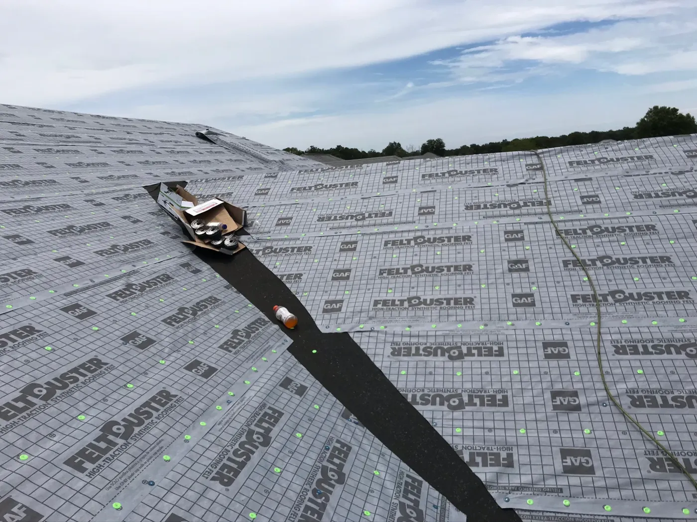 GAF FeltBuster Underlayment in Dunnellon, FL GAF FeltBuster underlayment with ice and water shield installed by Sentinel Roofing in Dunnellon, FL